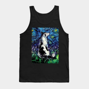 Border Collie Starry Night Tank Top